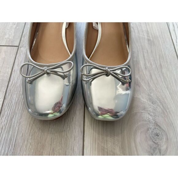 A NEW DAY Women's Joy Ballet Pumps Silver Size 8 - Picture 5 of 11